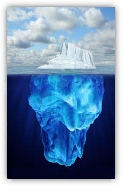 Unterbewusstsein und Bewusstsein als Eisberg
